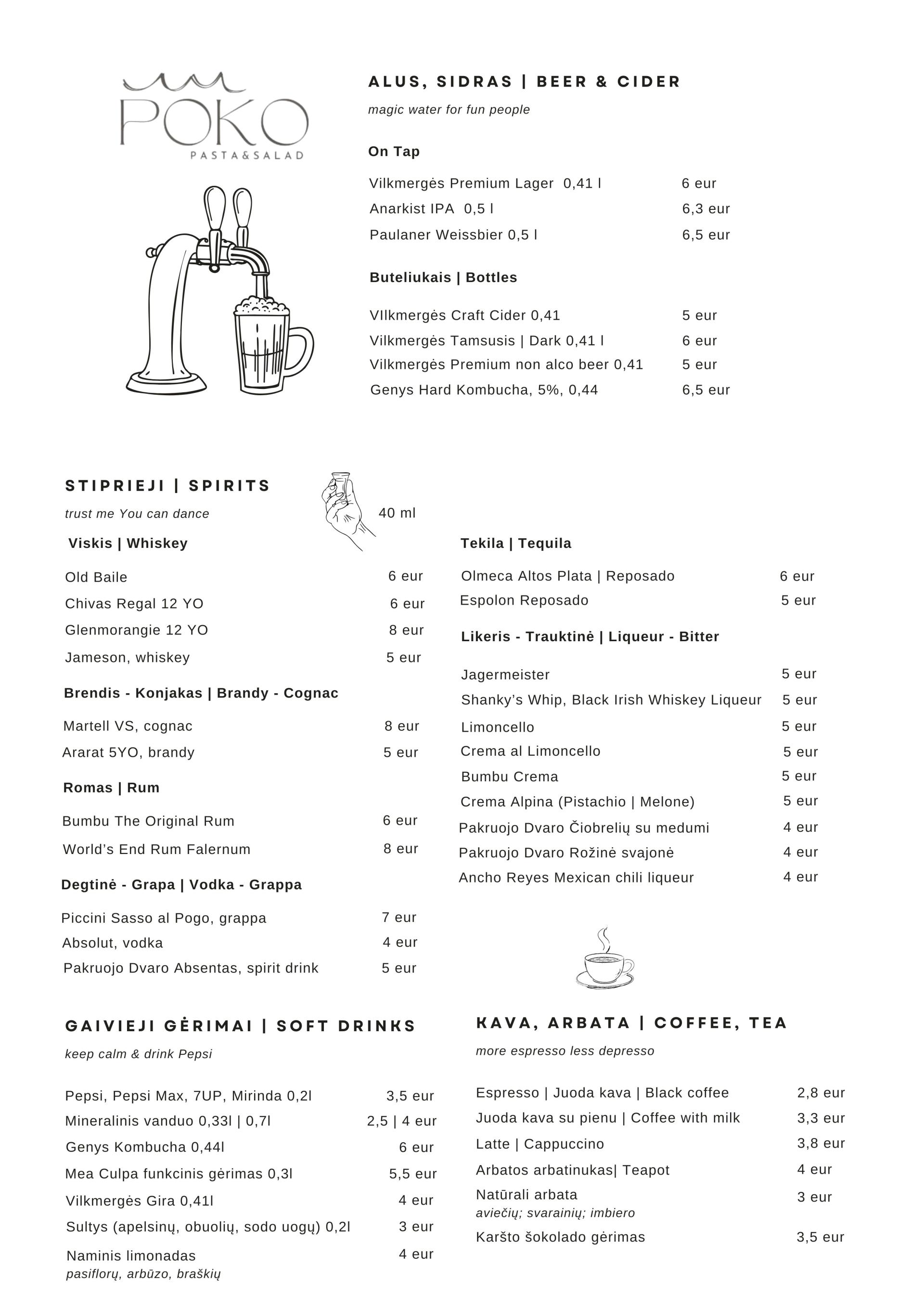 POKO Menu