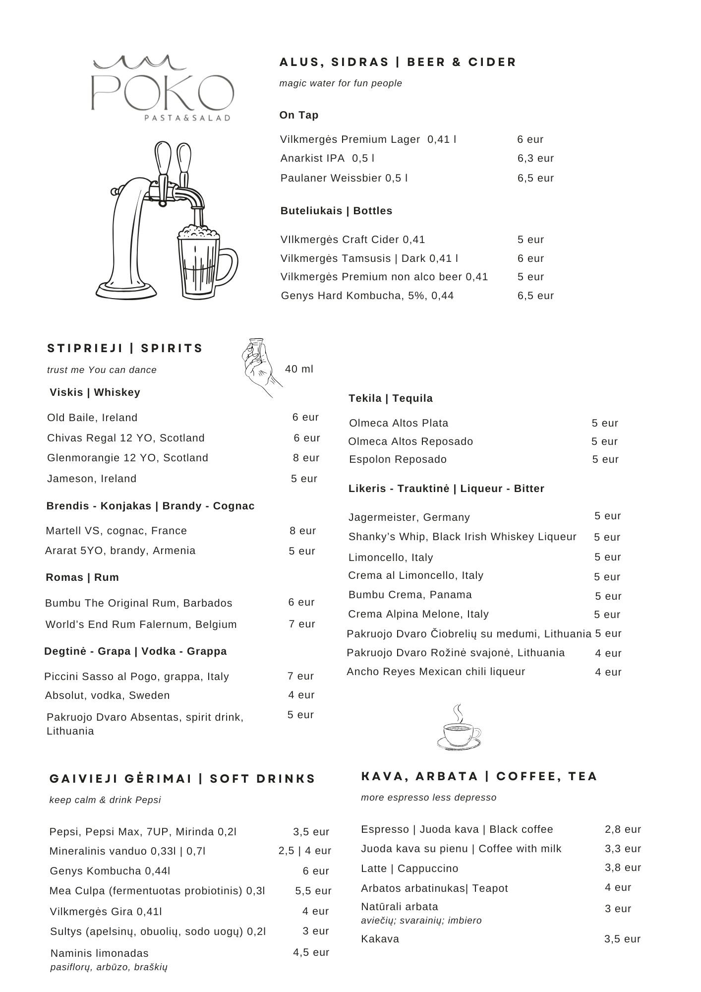 POKO Menu